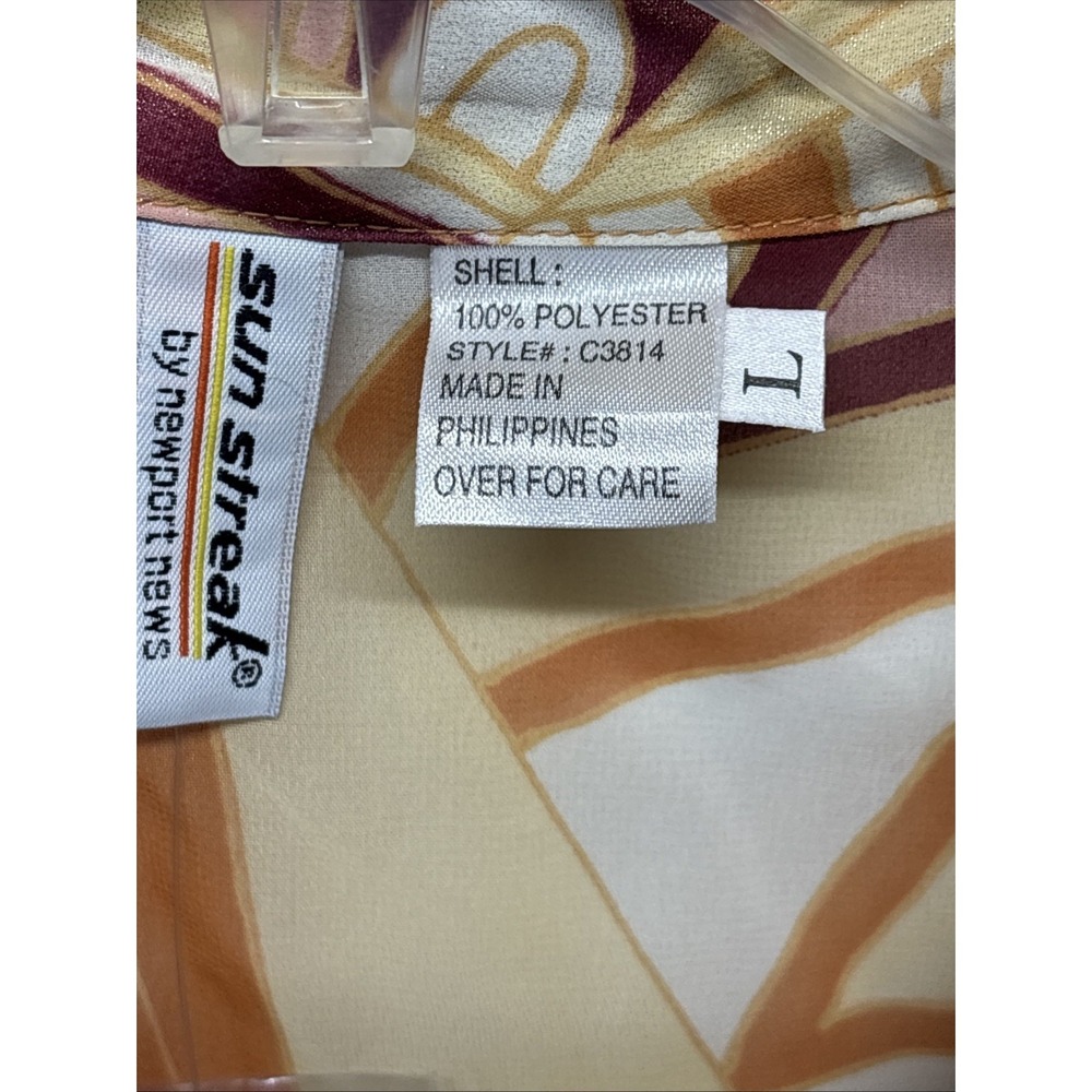 Sun Streak By Newport News Disco Sheer Midi Cover Up Size L - Picture 4 of 9